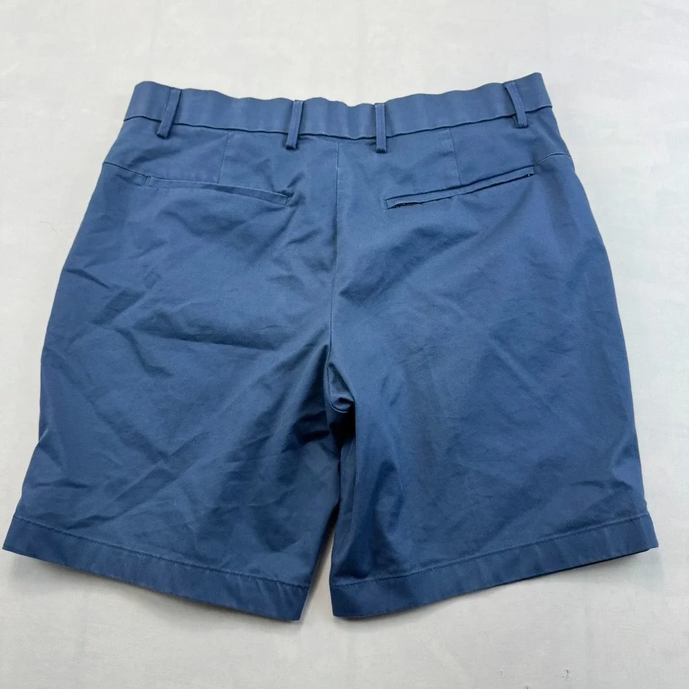 Banana Republic Aiden Chino Shorts Mens Size 33 Blue Flat Front Hiking Outdoor